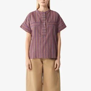 Soeur Positano Striped Cotton Top 36 S M
